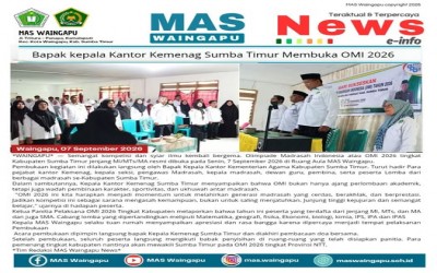 Kepala Kemenag Sumba Timur Resmi Buka OMI 2026 Tingkat Kabupaten di Aula MAS Waingapu
